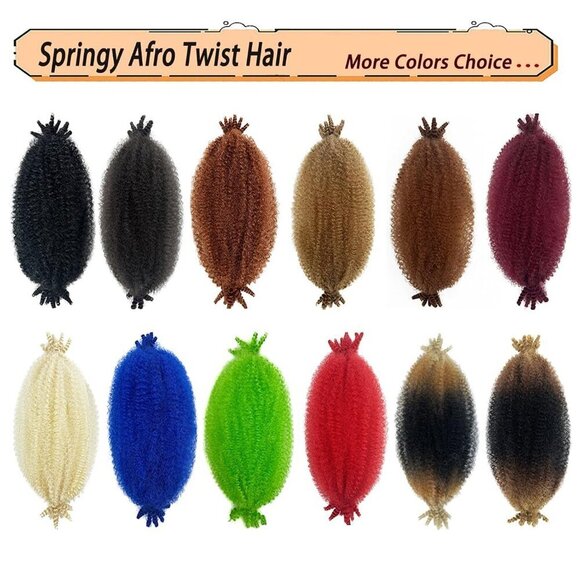 Marley Twist Braiding Hair, Pre-Separated Springy Afro Twist Hair Kinky Twist Cr - Picture 4 of 6